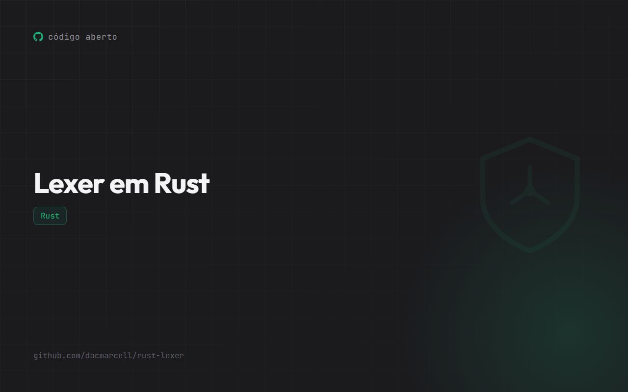 Capa do projeto Lexer em Rust